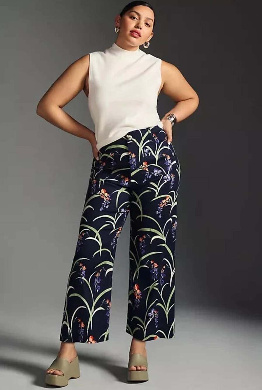 Anthropologie Maeve The Colette Cropped Wide-Leg Pants Size 31